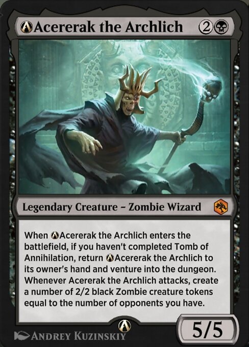 A-Acererak the Archlich - Adventures in the Forgotten Realms (#A-87) - Illustrated by Andrey Kuzinskiy - Magic: The Gathering Card