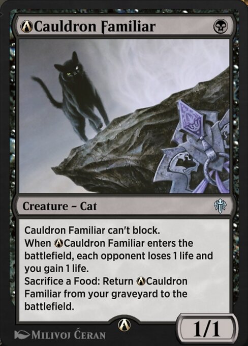 A-Cauldron Familiar - Throne of Eldraine (#A-81) - Illustrated by Milivoj Ćeran - Magic: The Gathering Card