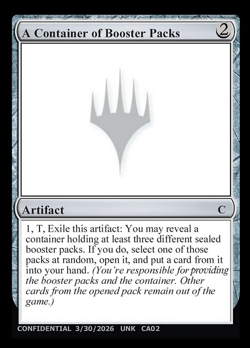 A Container of Booster Packs - Unknown Event (#CA02) - Magic: The Gathering Card