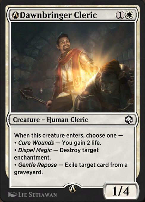A-Dawnbringer Cleric - Adventures in the Forgotten Realms Magic card