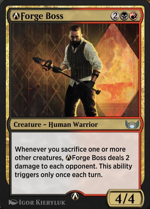 A-Forge Boss - Streets of New Capenna (#A-189) - Illustrated by Igor Kieryluk - Magic: The Gathering Card