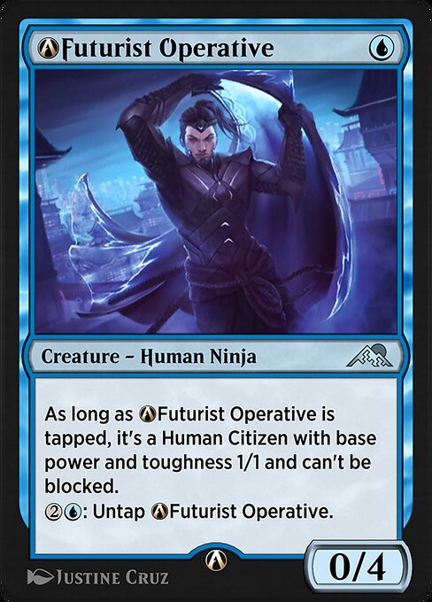 A-Futurist Operative - Kamigawa: Neon Dynasty (#A-53) - Illustrated by Justine Cruz - Magic: The Gathering Card
