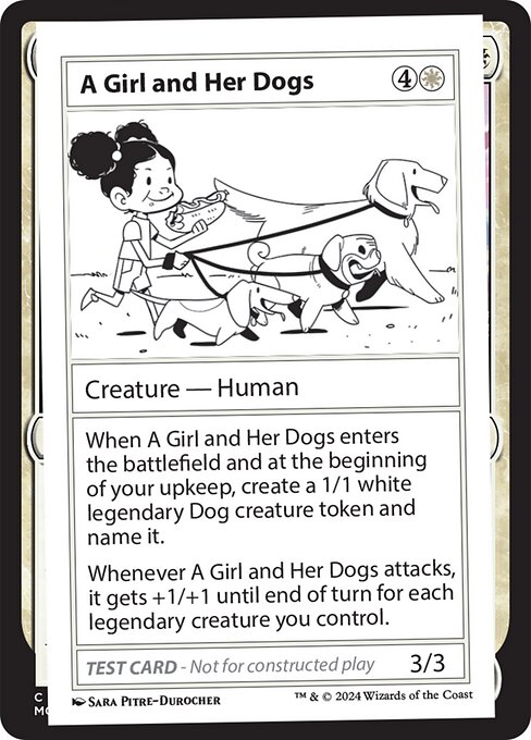 A Girl and Her Dogs - Mystery Booster 2 Magic card