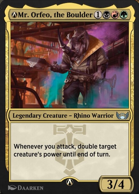 A-Mr. Orfeo, the Boulder - Streets of New Capenna (#A-204) - Illustrated by Daarken - Magic: The Gathering Card