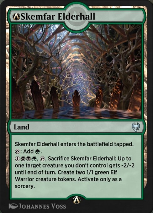 A-Skemfar Elderhall - Kaldheim (#A-268) - Illustrated by Johannes Voss - Magic: The Gathering Card