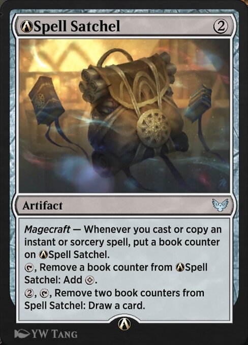 A-Spell Satchel - Strixhaven: School of Mages (#A-258) - Illustrated by YW Tang - Magic: The Gathering Card