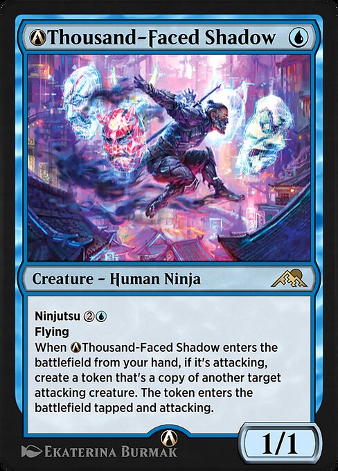 A-Thousand-Faced Shadow - Kamigawa: Neon Dynasty (#A-86) - Illustrated by Ekaterina Burmak - Magic: The Gathering Card