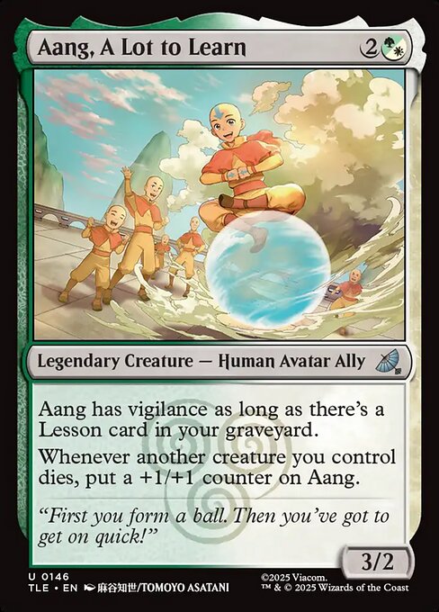 Aang, A Lot to Learn - Avatar: The Last Airbender Eternal Magic card