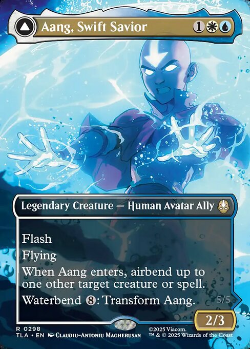 Aang, Swift Savior // Aang and La, Ocean's Fury - Avatar: The Last Airbender Magic card