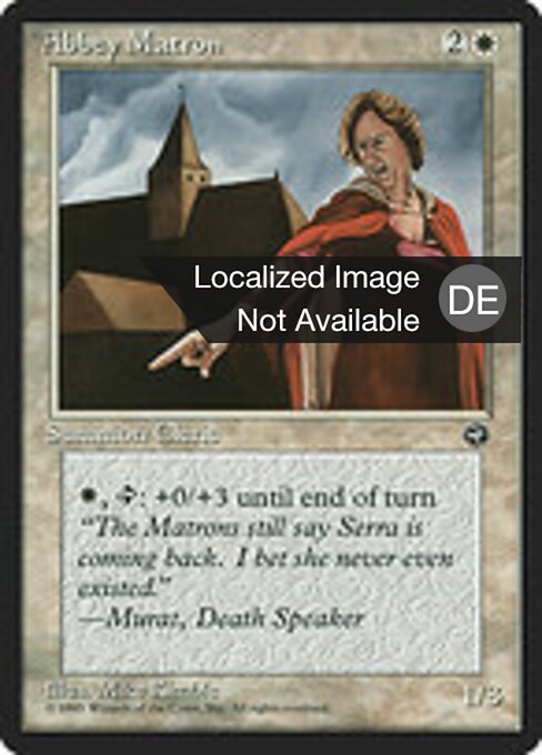 Abadesa (Abbey Matron) - Homelands (#2a) - Illustrated by Mike Kimble - Magic: The Gathering Card