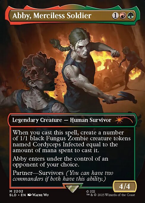 Abby, Merciless Soldier - Secret Lair Drop (#2202) - Illustrated by Wayne Wu - Magic: The Gathering Card