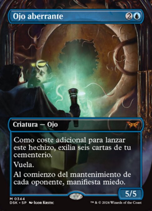 Ojo aberrante (Abhorrent Oculus) - Duskmourn: House of Horror (#344) - Illustrated by Igor Krstic - Magic: The Gathering Card