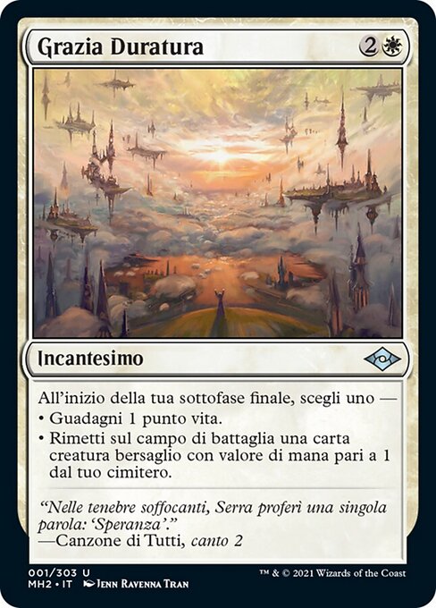 Gracia duradera (Abiding Grace) - Modern Horizons 2 (#1) - Illustrated by Ravenna Tran - Magic: The Gathering Card