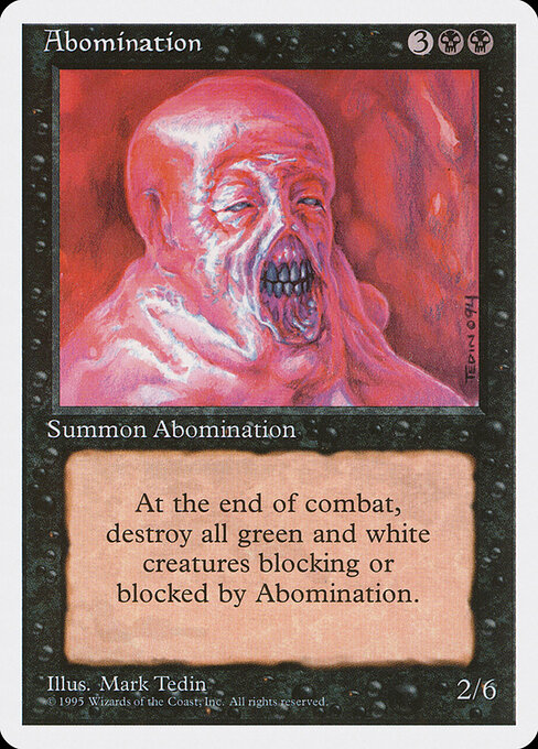 Abomination - Fourth Edition Magic card