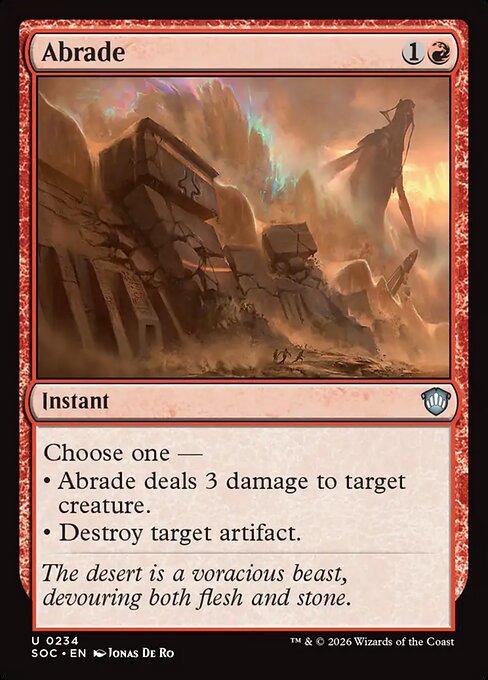 Abrade - Secrets of Strixhaven Commander Magic card