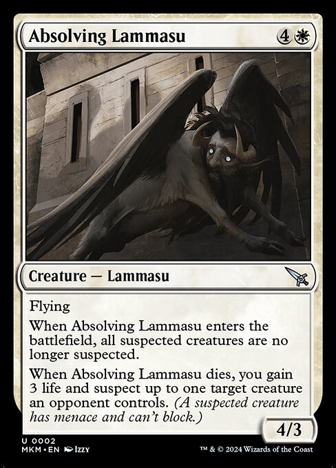 Absolving Lammasu - Murders at Karlov Manor Magic card