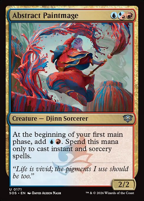 Abstract Paintmage - Secrets of Strixhaven (#171) - Illustrated by David Auden Nash - Magic: The Gathering Card