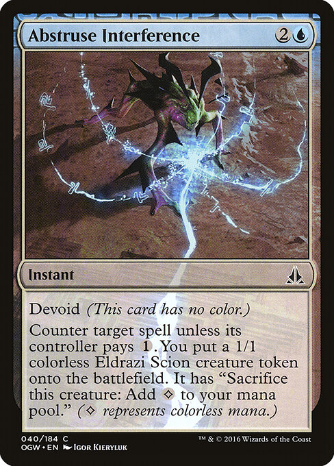 Abstruse Interference - Oath of the Gatewatch Magic card