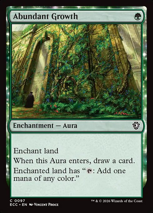 Abundant Growth - Lorwyn Eclipsed Commander (#97) - Illustrated by Vincent Proce - Magic: The Gathering Card