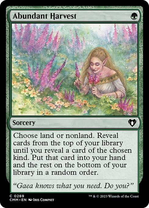 Abundant Harvest - Commander Masters Magic card