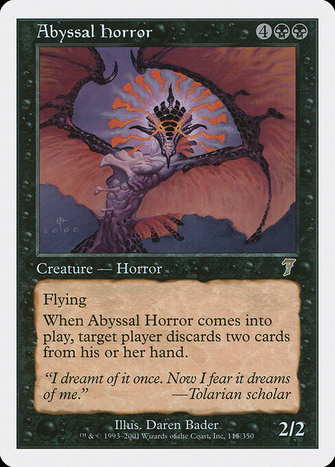 Abyssal Horror - Seventh Edition Magic card