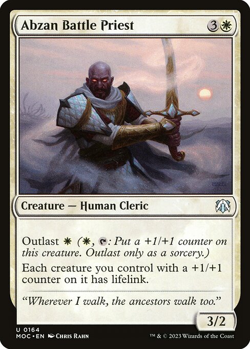 Abzan Battle Priest - March of the Machine Commander Magic card