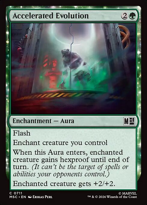Accelerated Evolution - Marvel Super Heroes Commander (#711) - Illustrated by Erikas Perl - Magic: The Gathering Card