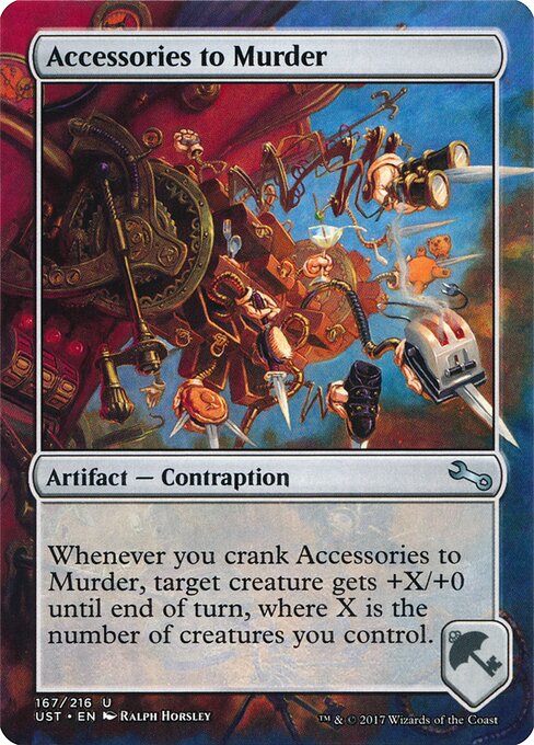Accessories to Murder - Unstable (#167) - Illustrated by Ralph Horsley - Magic: The Gathering Card