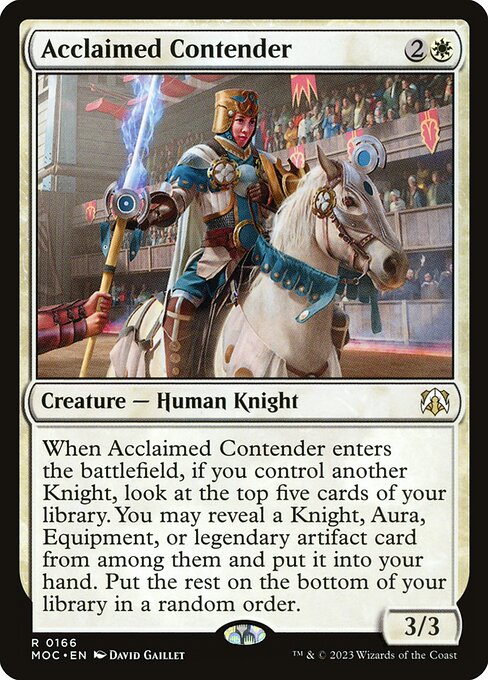 Acclaimed Contender - March of the Machine Commander Magic card