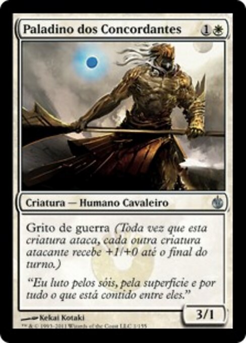 Paladino dos Concordantes (Accorder Paladin) - Mirrodin Besieged (#1) - Illustrated by Kekai Kotaki - Magic: The Gathering Card