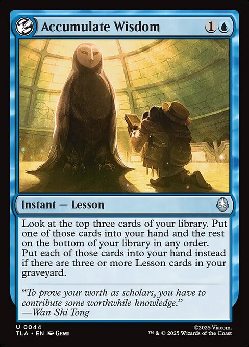 Accumulate Wisdom - Avatar: The Last Airbender Magic card