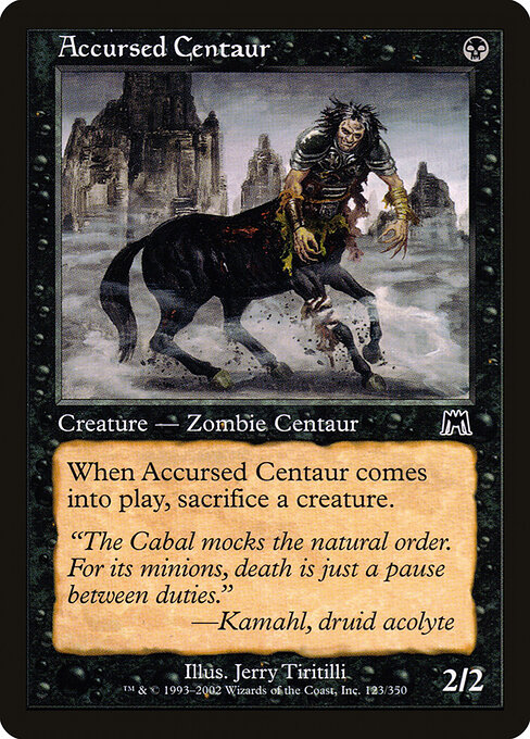 Accursed Centaur - Onslaught Magic card