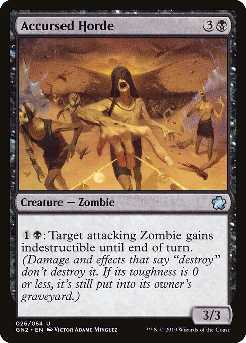 Accursed Horde - Game Night 2019 Magic card