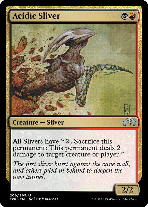 Acidic Sliver - Tempest Remastered Magic card