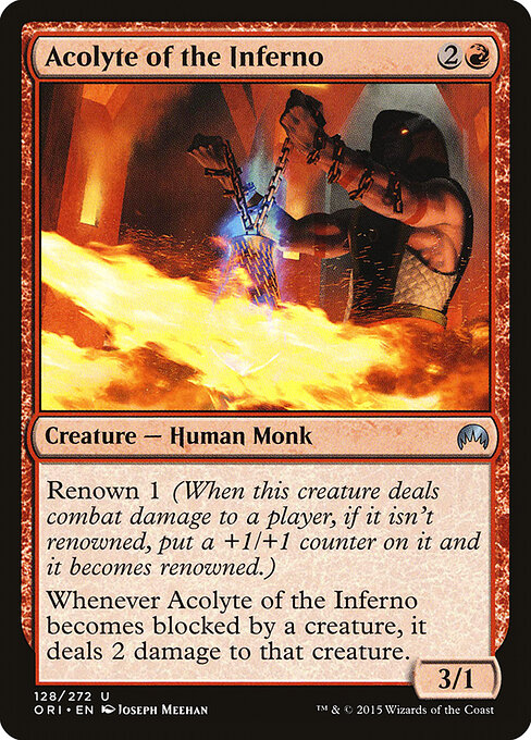 Accolito dell'Inferno (Acolyte of the Inferno) - Magic Origins (#128) - Illustrated by Joseph Meehan - Magic: The Gathering Card