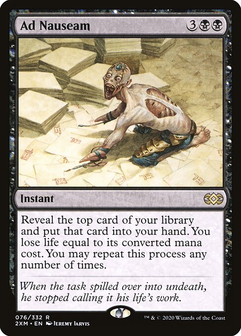 Ad Nauseam - Double Masters (#76) - Illustrated by Jeremy Jarvis - Magic: The Gathering Card