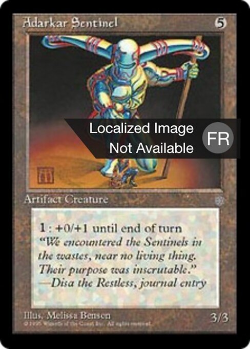 Adarkarwächter (Adarkar Sentinel) - Ice Age (#306) - Illustrated by Melissa A. Benson - Magic: The Gathering Card