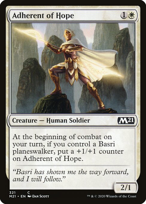 Adherent of Hope - Core Set 2021 Magic card