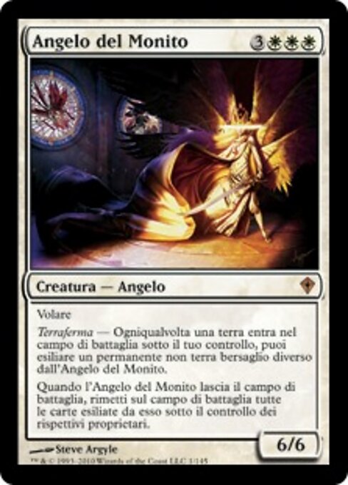 Ангел Предостережения (Admonition Angel) - Zendikar Rising Commander (#10) - Illustrated by Steve Argyle - Magic: The Gathering Card