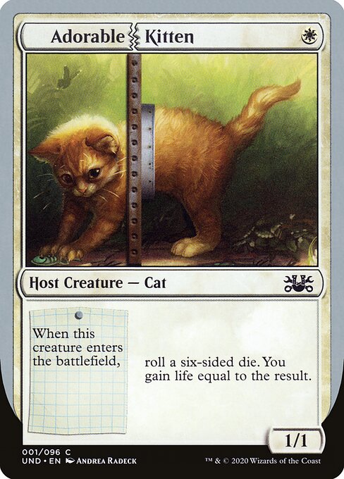 Adorable Kitten - Unsanctioned (#1) - Illustrated by Andrea Radeck - Magic: The Gathering Card