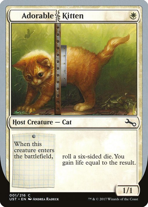 Adorable Kitten - Unstable (#1) - Illustrated by Andrea Radeck - Magic: The Gathering Card