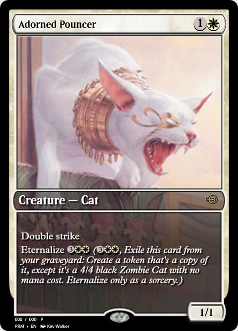 Adorned Pouncer - Magic Online Promos (#64993) - Illustrated by Kev Walker - Magic: The Gathering Card