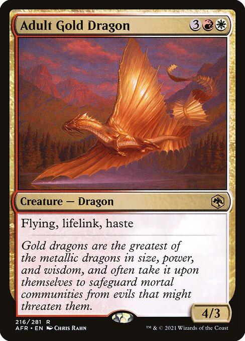 Adult Gold Dragon - Adventures in the Forgotten Realms Magic card