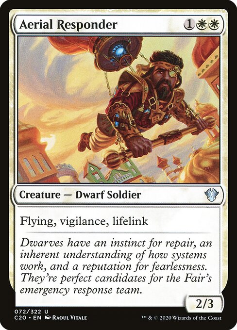 Aerial Responder - Commander 2020 (#72) - Illustrated by Raoul Vitale - Magic: The Gathering Card
