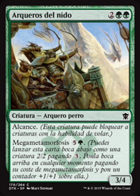 Maîtres archers de l'aérain (Aerie Bowmasters) - Dragons of Tarkir (#170) - Illustrated by Matt Stewart - Magic: The Gathering Card