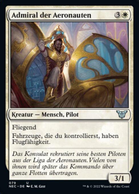 Admiral der Aeronauten (Aeronaut Admiral) - Neon Dynasty Commander (#79) - Illustrated by E. M. Gist - Magic: The Gathering Card