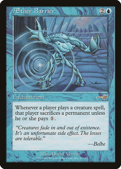 Aether Barrier - Nemesis Magic card