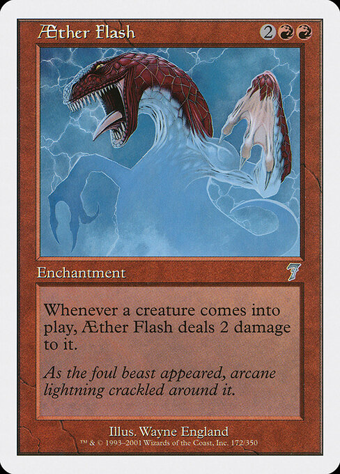 Aether Flash - Seventh Edition (#172) - Illustrated by Wayne England - Magic: The Gathering Card