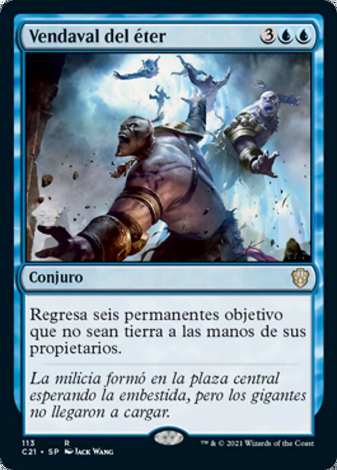 Vendaval del éter (Aether Gale) - Commander 2021 (#113) - Illustrated by Jack Wang - Magic: The Gathering Card