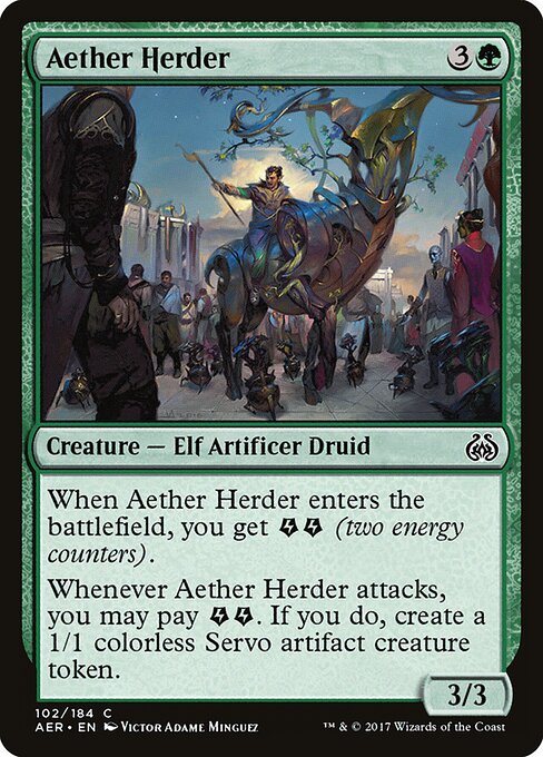 Pastore dell'Etere (Aether Herder) - Aether Revolt (#102) - Illustrated by Victor Adame Minguez - Magic: The Gathering Card